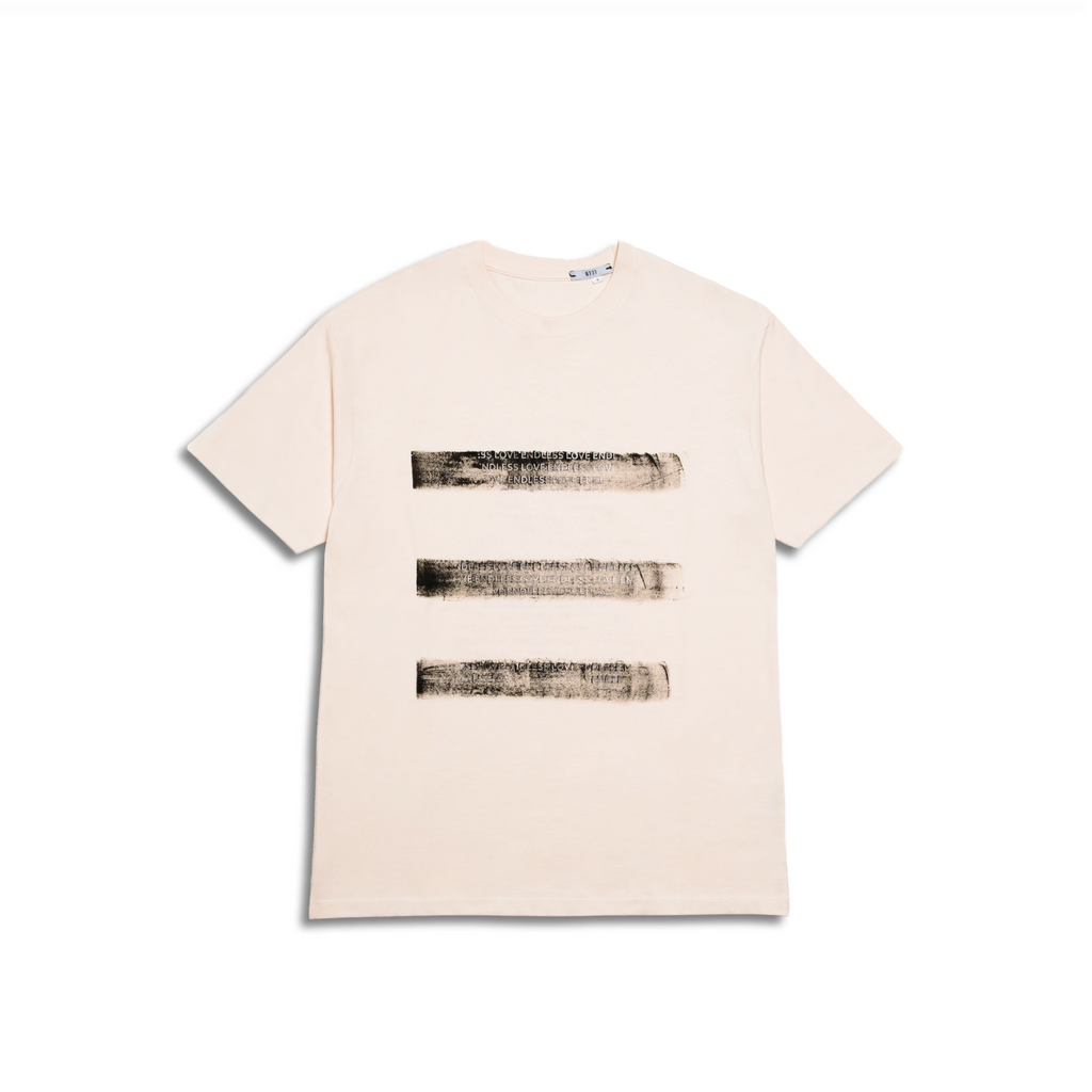 T-shirt Bianca Righe D777